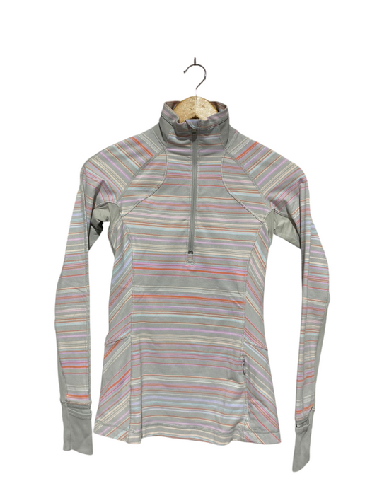 LULULEMON |S| BUST 14| STRIPED HALF-ZIP PERFORMANCE PULLOVER
