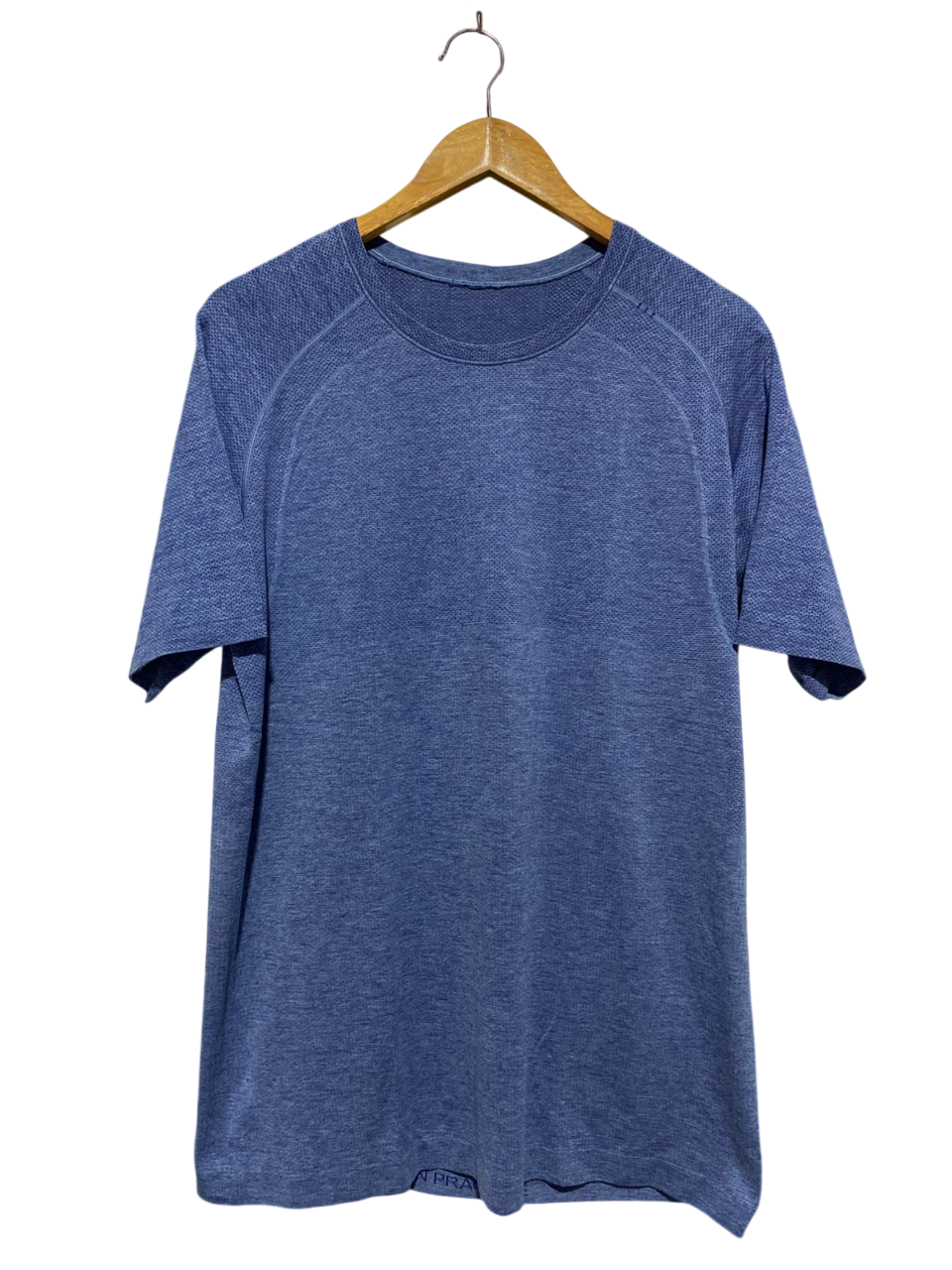 LULULEMON |L| BUST 20| METAL VENT TECH SHORT SLEEVE SHIRT NAVY MARL BLUE