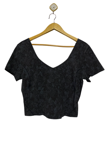 LULULEMON |L| BUST 18| ALIGN T-SHIRT BLACK HERITAGE DARK GRAY