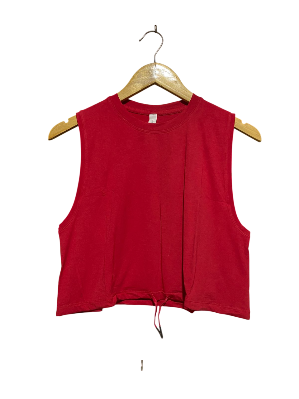 LULULEMON |M| BUST 18| VIBRANT RED CROPPED TANK TOP WITH DRAWSTRING