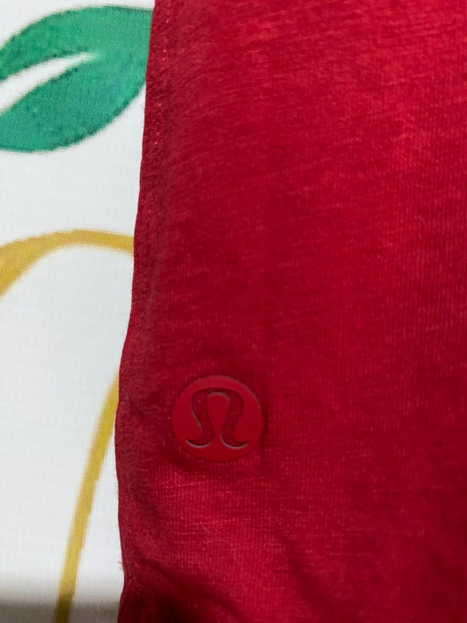 LULULEMON |M| BUST 18| VIBRANT RED CROPPED TANK TOP WITH DRAWSTRING