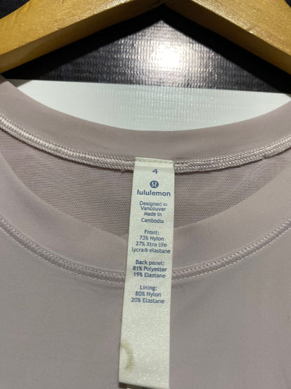 LULULEMON |M| BUST 18| BLUSH PINK ATHLETIC CROPPED TANK