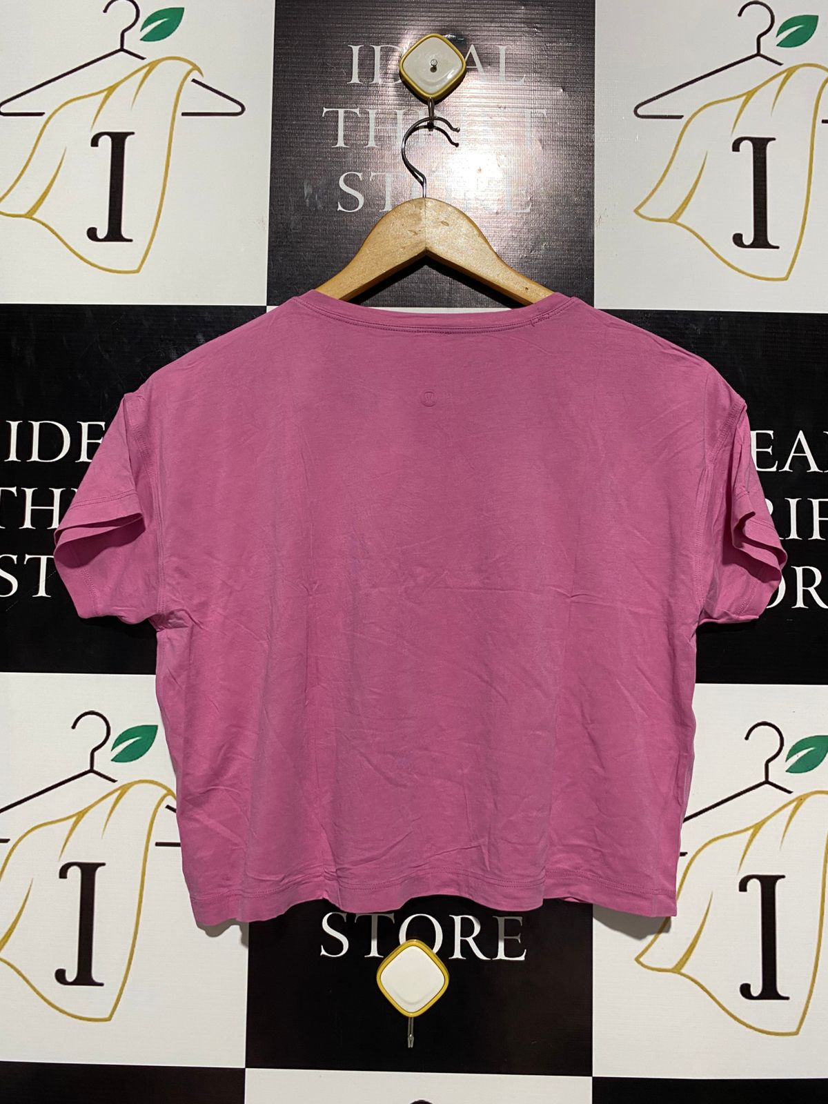 LULULEMON |L| BUST 20| DUSTY PINK CASUAL CROPPED T-SHIRT