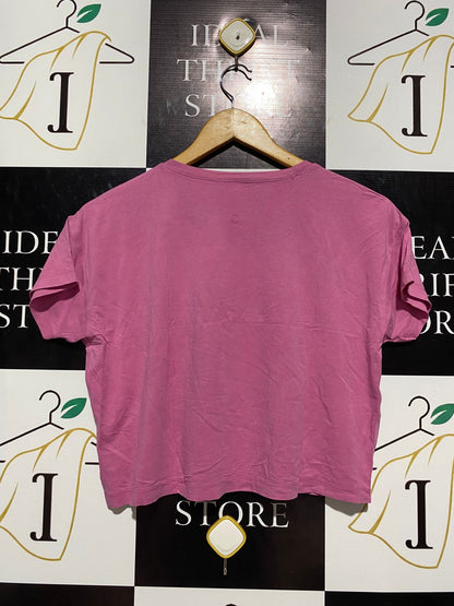 LULULEMON |L| BUST 20| DUSTY PINK CASUAL CROPPED T-SHIRT