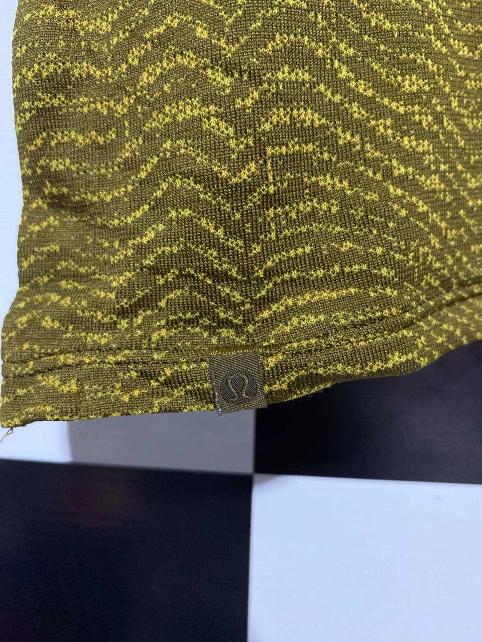 LULULEMON |L| BUST 18| TEXTURED WAVY KNIT ATHLETIC TANK TOP OLIVE GREEN MOSS