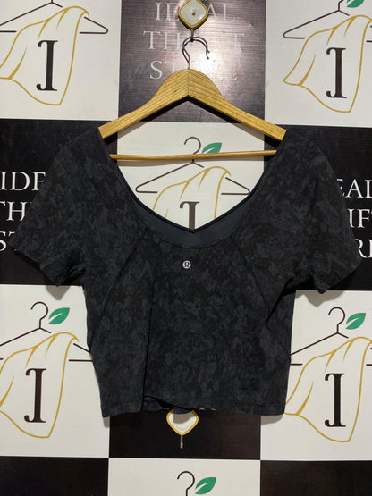 LULULEMON |L| BUST 18| ALIGN T-SHIRT BLACK HERITAGE DARK GRAY