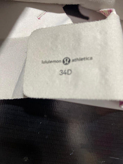 LULULEMON |S| BUST 14| ENERGY BRA HIGH-NECK LONG LINE – PINK PEONY FLORAL PRINT