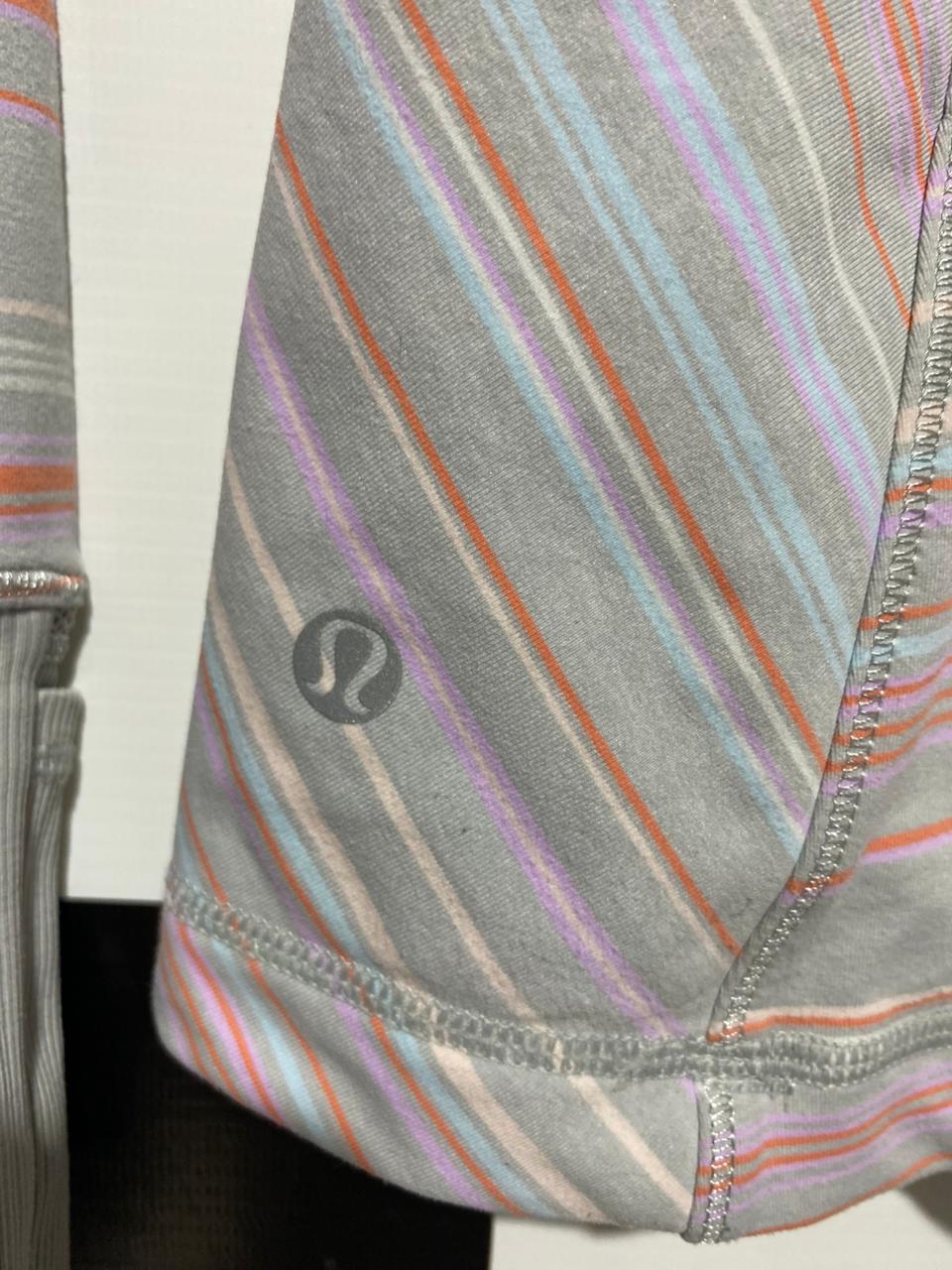 LULULEMON |S| BUST 14| STRIPED HALF-ZIP PERFORMANCE PULLOVER
