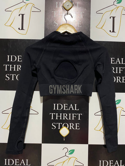 GYMSHARK |XS| BUST 13| SEAMLESS LONG SLEEVE CROP TOP