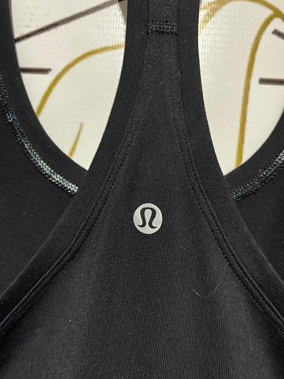 LULULEMON |M| BUST 17| ESSENTIAL BLACK RACERBACK TANK TOP