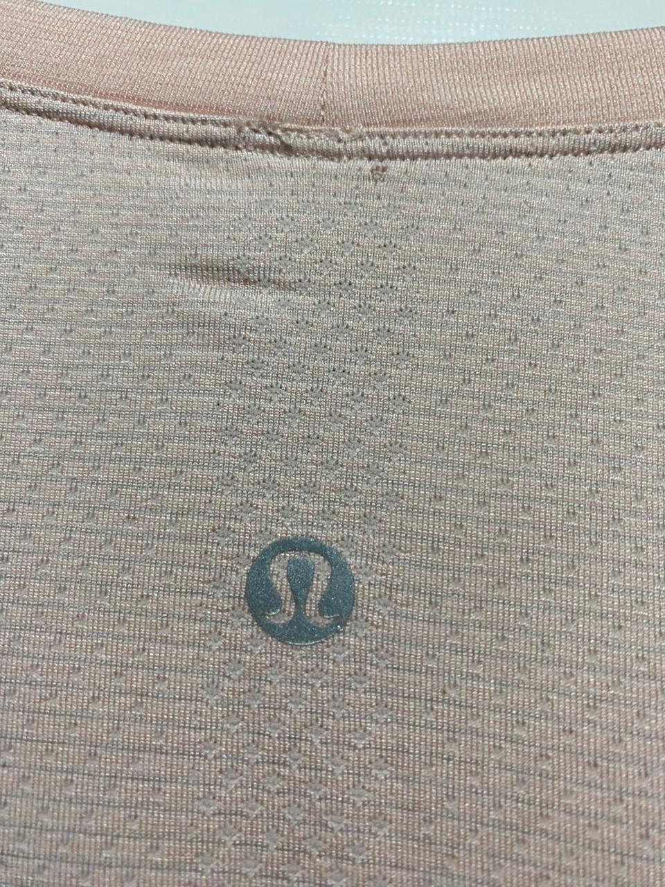 LULULEMON |XL| BUST 22| LIGHT PINK LONG SLEEVE SHIRT