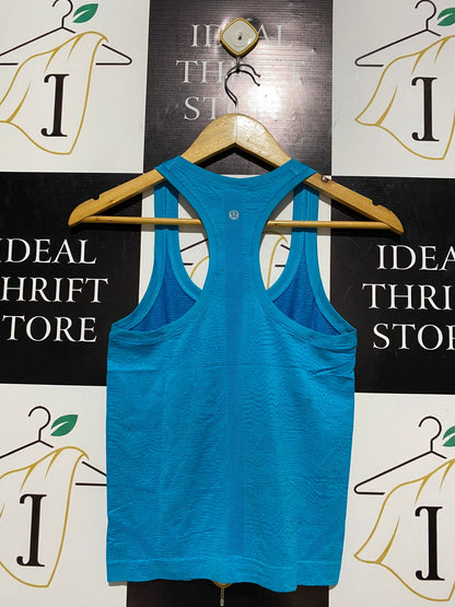 LULULEMON |S| BUST 14| Bright Blue Racerback Tank Top