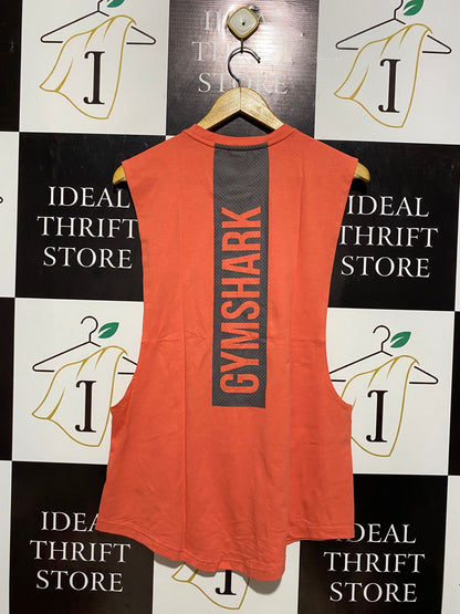 GYMSHARK |L| BUST 19| Orange Drop-Armhole Tank
