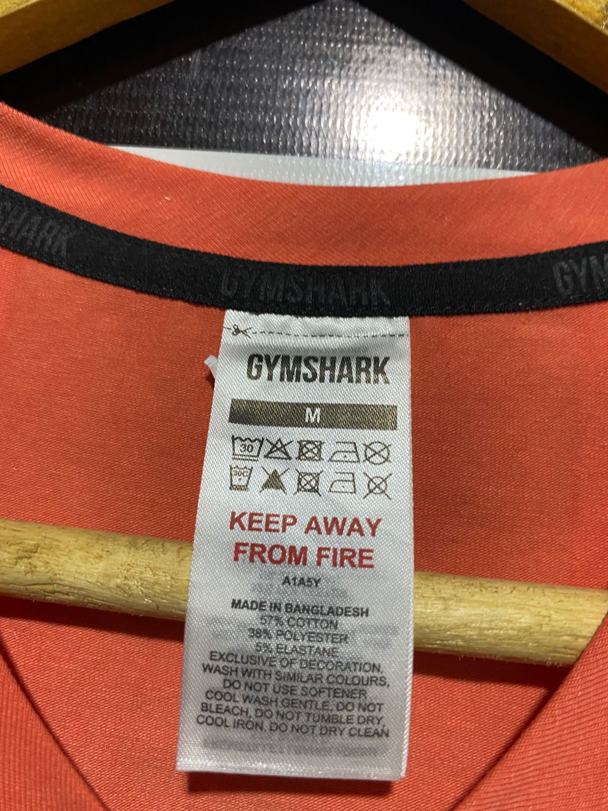 GYMSHARK |L| BUST 19| Orange Drop-Armhole Tank