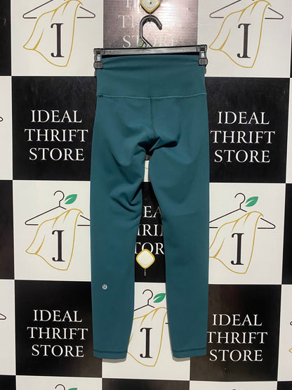 LULULEMON |XS| WAIST 22| Women’s High-Rise Athletic Leggings - Teal/Dark Green