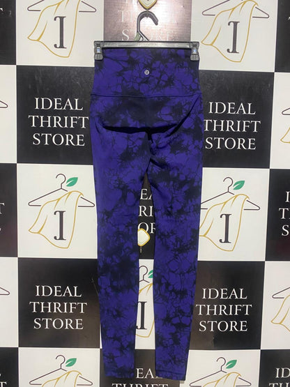 LULULEMON |XS| WAIST 24| VIBRANT PURPLE TIE-DYE PERFORMANCE LEGGINGS