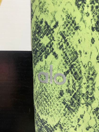 ALO |S| WAIST 26| LIME GREEN SNAKE SKIN PRINT PERFORMANCE LEGGINGS