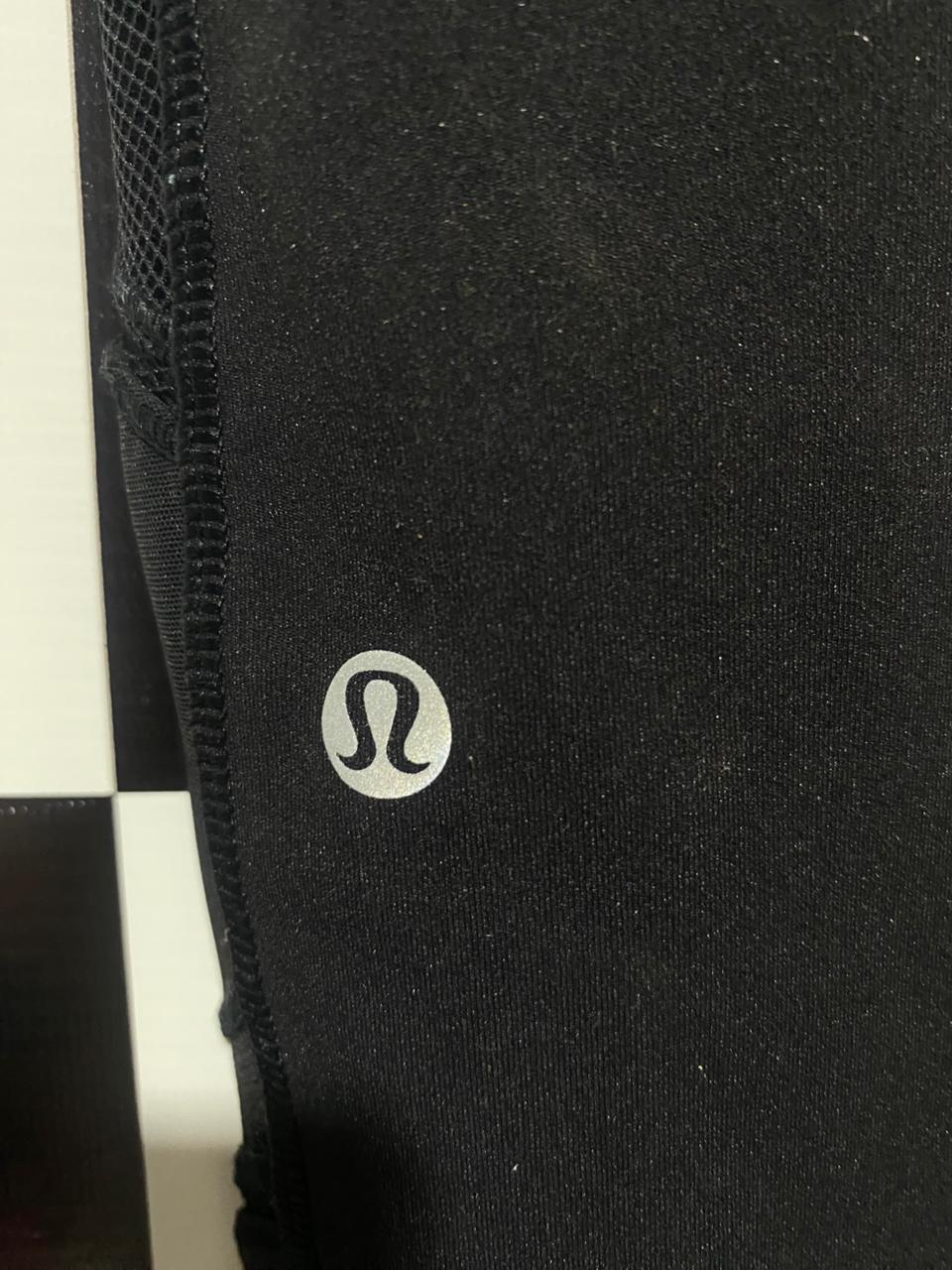 LULULEMON |S| WAIST 25| BLACK PERFORMANCE TIGHTS WITH MESH CUT-OUT DETAILING