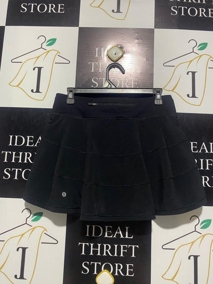 LULULEMON |L| WAIST 30| PACE RIVAL MID-RISE SKIRT BLACK TENNIS GOLF RUNNING SKORT