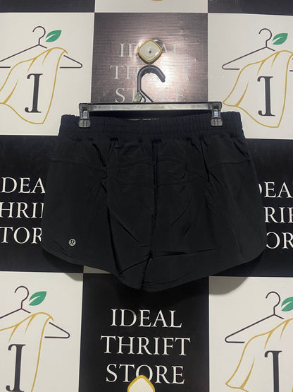 LULULEMON |L| WAIST 30| TRACKER OR SPEED UP MID-RISE SHORTS BLACK RUNNING SHORTS