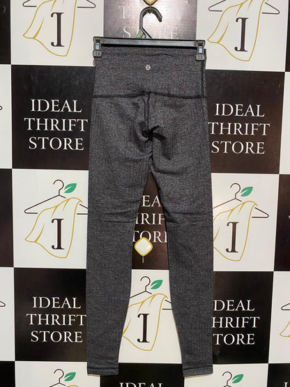 LULULEMON |XS| WAIST 24| High-Waisted Charcoal Grey Heathered Leggings - Versatile Athleisure