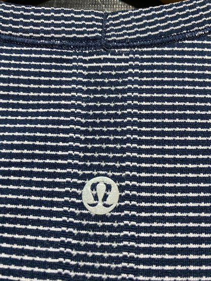 LULULEMON |S| BUST 15| Women's Seamless Short-Sleeve Athletic Training Top – Navy/White Striped