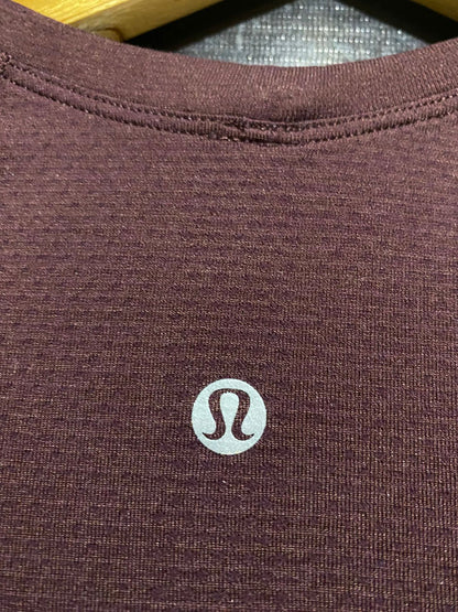 LULULEMON |S| BUST 15| Women's Seamless Short-Sleeve Athletic Training Top Deep Maroon