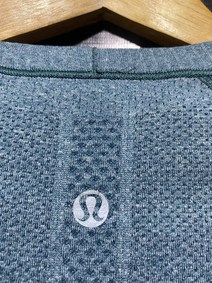 LULULEMON |XS| BUST 14| Women's Seamless Short-Sleeve Athletic Training Top – Heathered Slate Gray