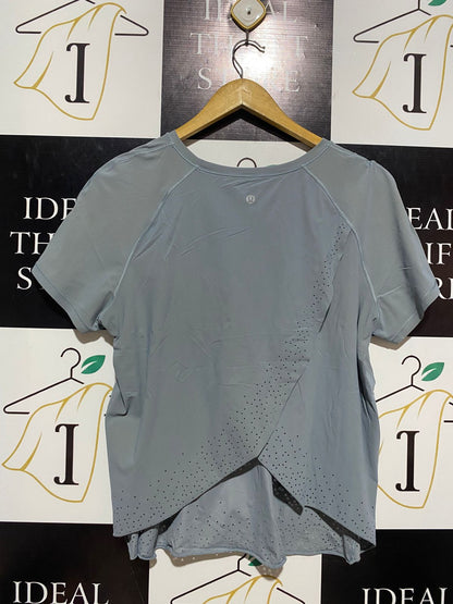 LULULEMON |L| BUST 20| Women's Performance Athletic T-Shirt – Light Blue/Gray