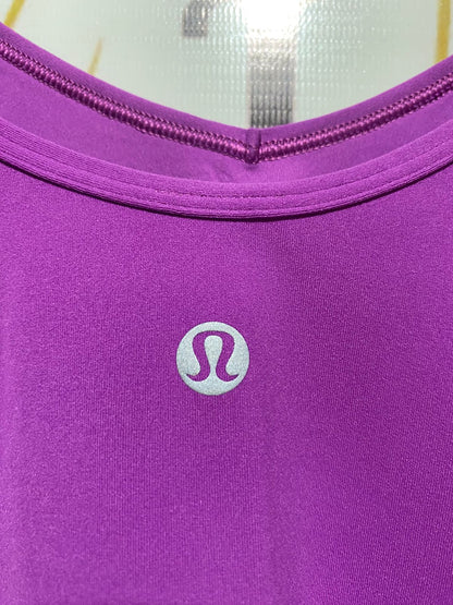 LULULEMON |M| BUST 17| Women's Performance Cropped Athletic T-Shirt Vibrant Purple