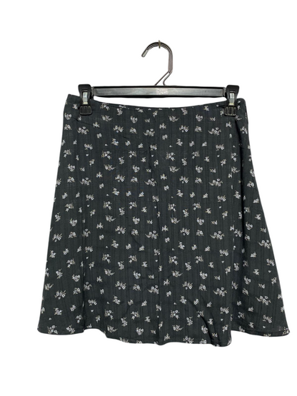PRIMARK |M| WAIST 28| B3| WOMEN'S CHARMING BLACK FLORAL PRINT A-LINE MINI SKIRT