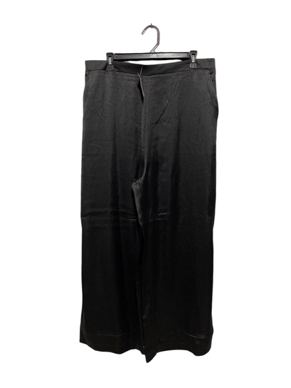 DOROTHY PERKINS |XXL| WAIST 36| WOMEN'S LUXURIOUS BLACK SATIN WIDE-LEG TROUSERS