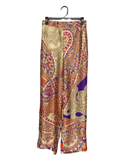 ZARA |M| WAIST 28| B3| B6| BOLD MULTICOLORED VERTICAL STRIPE WIDE-LEG PANTS