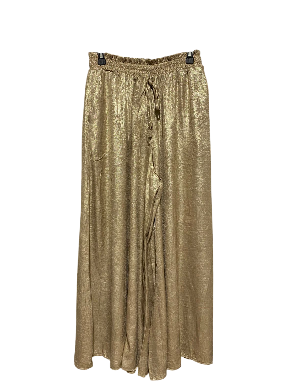 SHEIN |M| WAIST 28| B3| LUXURY METALLIC GOLD WIDE-LEG PALAZZO PANTS