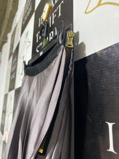 ANAYA |S| WAIST 26| B3| METALLIC SILVER ACCORDION PLEATED MAXI SKIRT