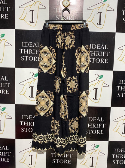BOHEMIAN BAROQUE PRINT WIDE-LEG TROUSERS |XS| WAIST 24| B3|