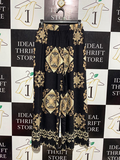 BOHEMIAN BAROQUE PRINT WIDE-LEG TROUSERS |XS| WAIST 24| B3|