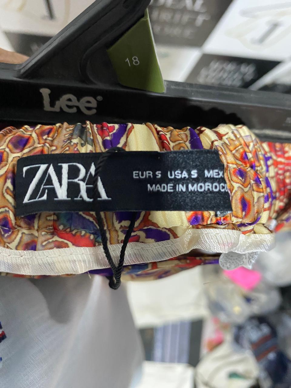 ZARA |M| WAIST 28| B3| B6| BOLD MULTICOLORED VERTICAL STRIPE WIDE-LEG PANTS