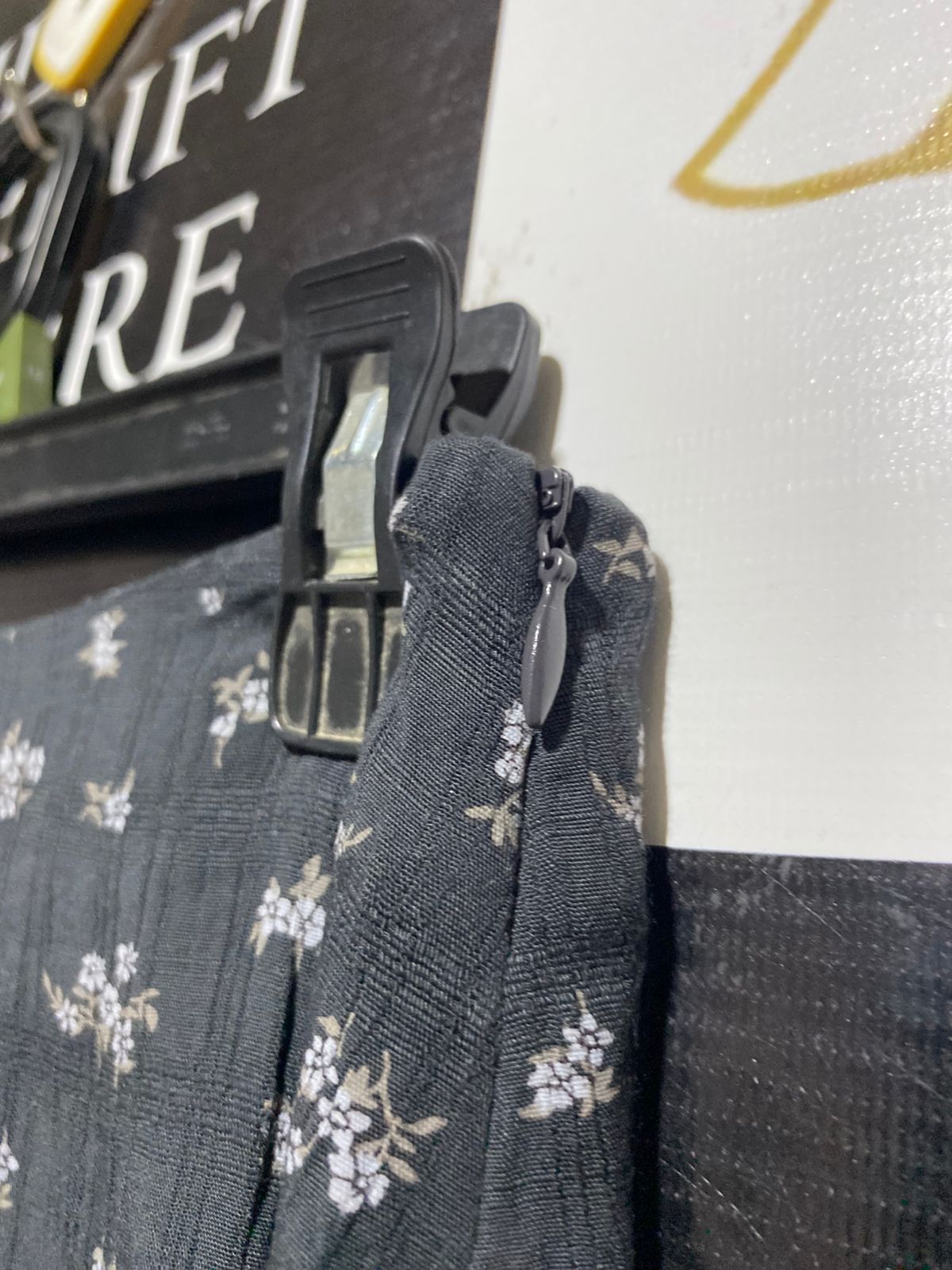 PRIMARK |M| WAIST 28| B3| WOMEN'S CHARMING BLACK FLORAL PRINT A-LINE MINI SKIRT