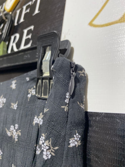 PRIMARK |M| WAIST 28| B3| WOMEN'S CHARMING BLACK FLORAL PRINT A-LINE MINI SKIRT