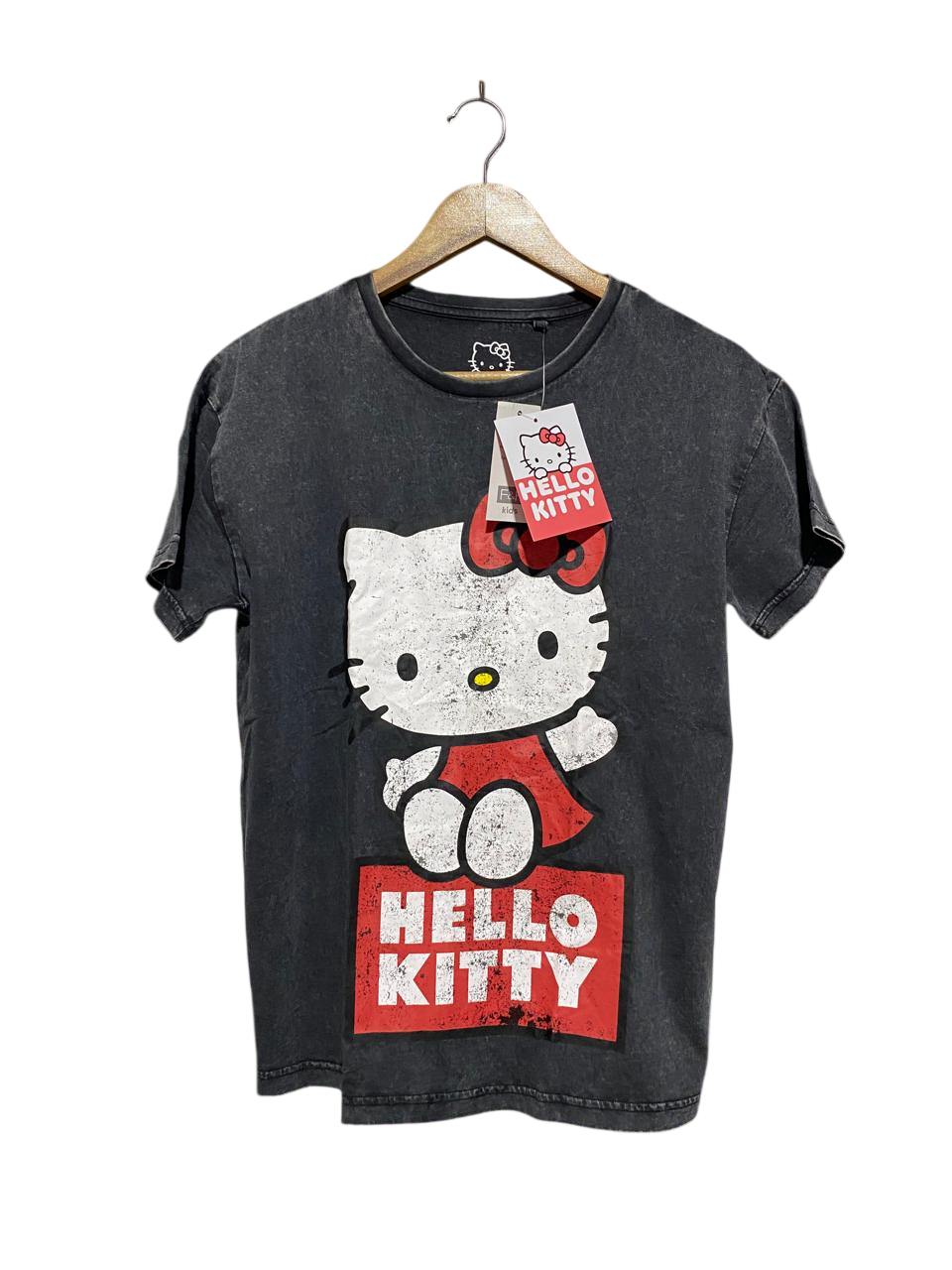 F&F |M| BUST 28 |B4| CHARCOAL WASH VINTAGE STYLE GRAPHIC T-SHIRT