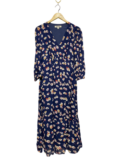 BODEN |M| BUST 18| B4| VIBRANT MULTICOLOR FLORAL PRINT SHORT SLEEVE MINI DRESS