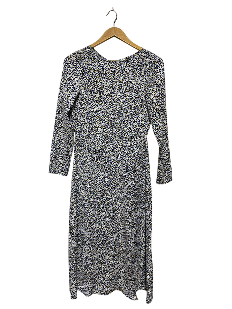 H&M |M| BUST 17| B4| VINTAGE-STYLE DITSY FLORAL PRINT LONG SLEEVE MIDI DRESS