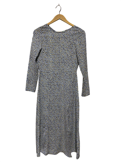 H&M |M| BUST 17| B4| VINTAGE-STYLE DITSY FLORAL PRINT LONG SLEEVE MIDI DRESS