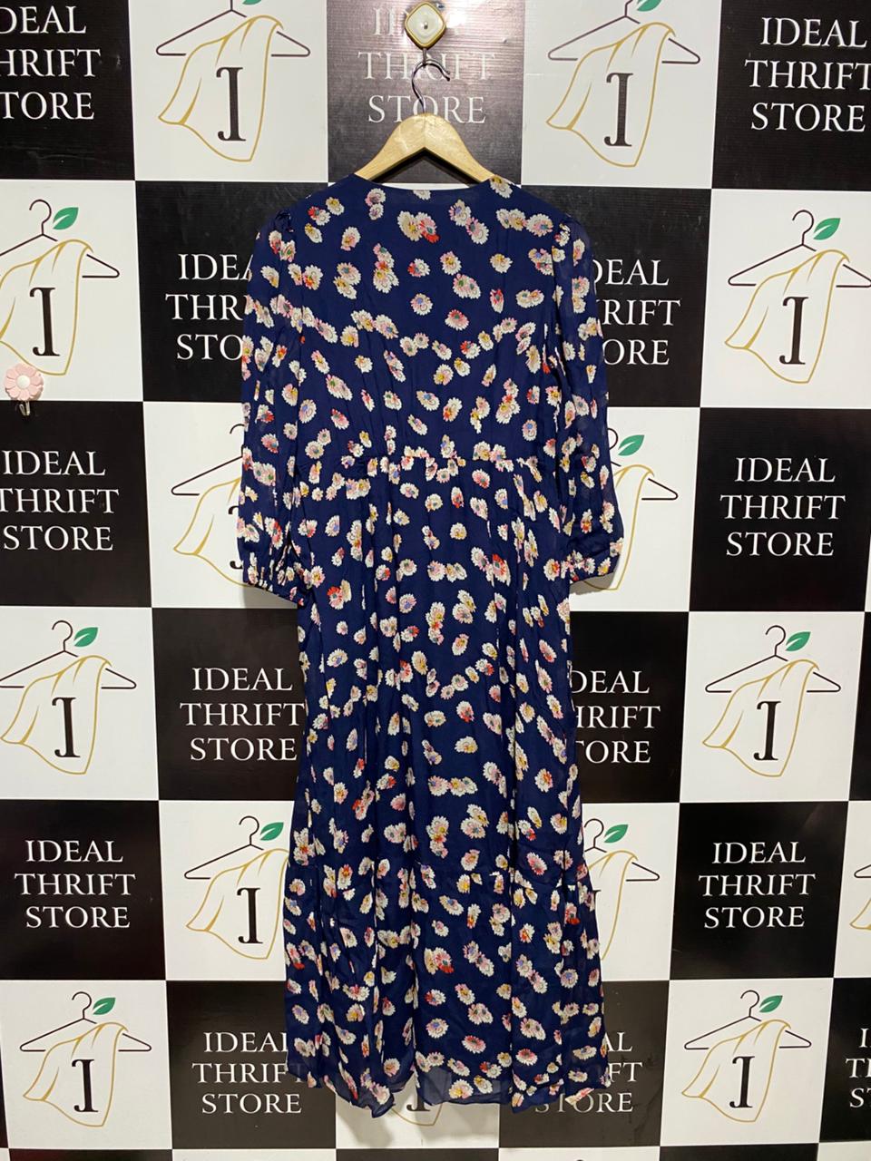 BODEN |M| BUST 18| B4| VIBRANT MULTICOLOR FLORAL PRINT SHORT SLEEVE MINI DRESS