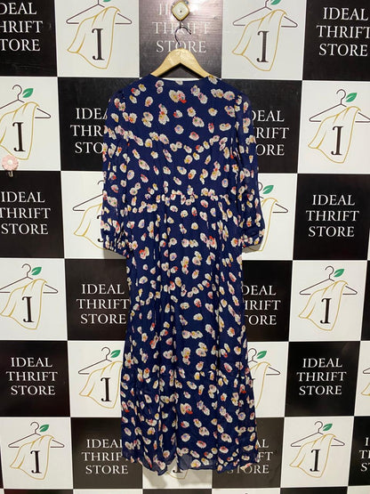 BODEN |M| BUST 18| B4| VIBRANT MULTICOLOR FLORAL PRINT SHORT SLEEVE MINI DRESS