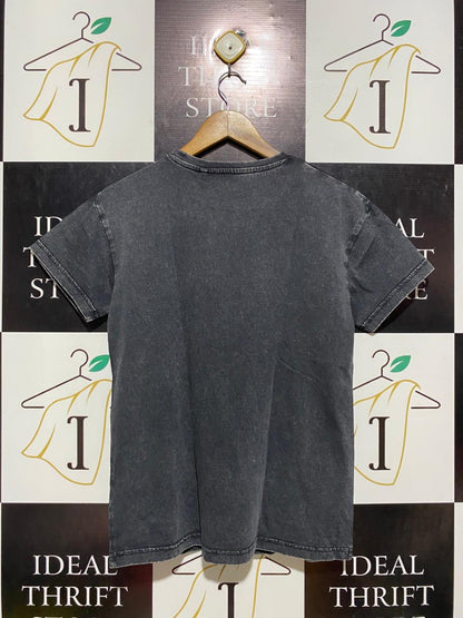 F&F |M| BUST 28 |B4| CHARCOAL WASH VINTAGE STYLE GRAPHIC T-SHIRT