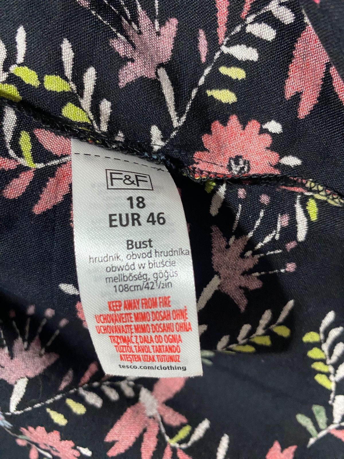 F&F |XL| BUST 24| B4| BLACK FLORAL OPEN-FRONT KIMONO WITH WIDE SLEEVES