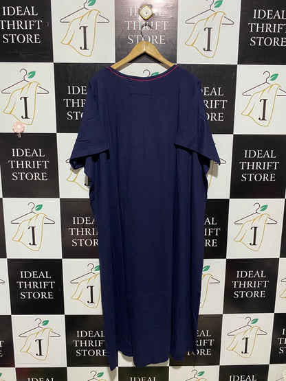 SLEEP |XXL| BUST 33| B4| NAVY BLUE OVERSIZED SLEEP DRESS WITH HEART SCRIPT GRAPHIC