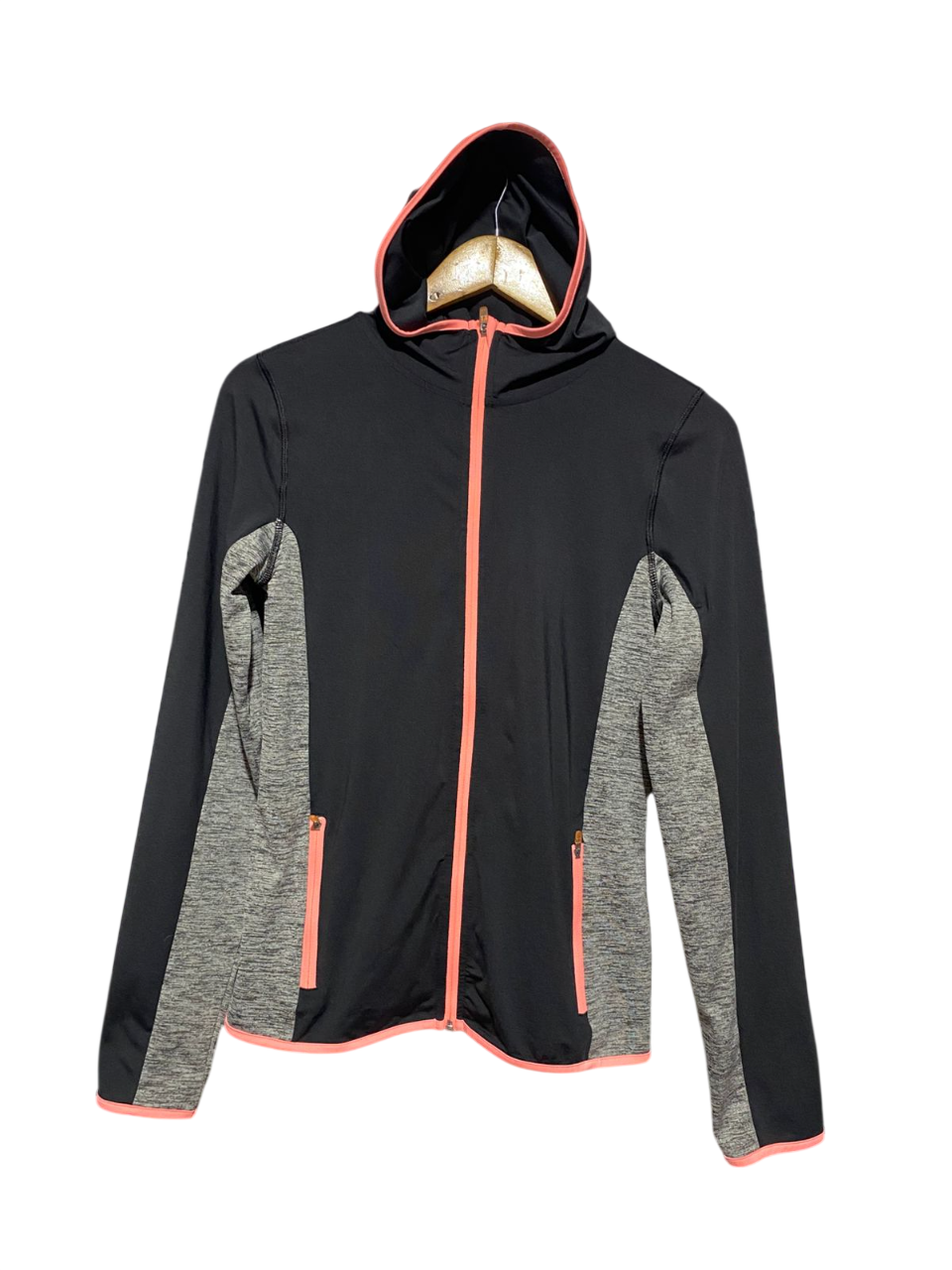 H&M |M| BUST 17| B4| WOMEN'S ACTIVEWEAR COLOR-BLOCK ZIP-UP HOODIE JACKET
